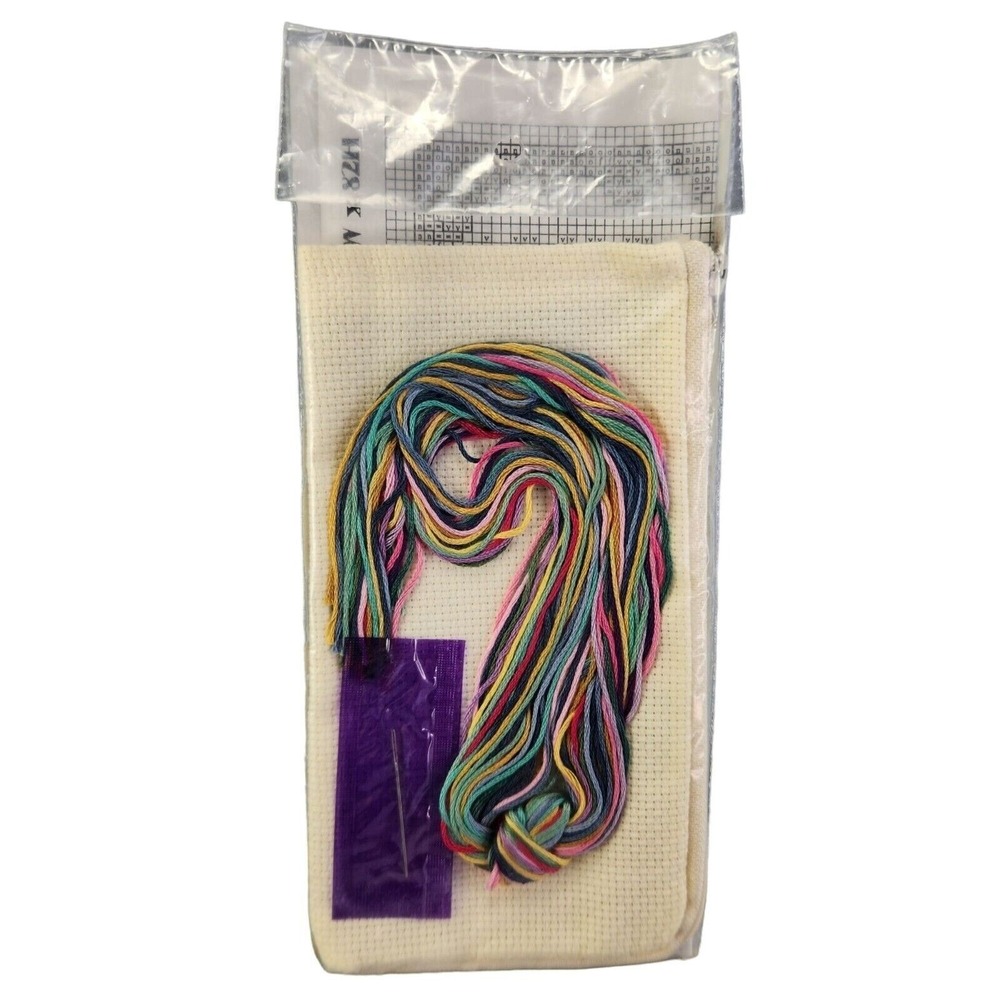Stitch and Zip Eyeglass Case Cross Stitch Kit Flower Sampler Floral Basket New - Picture 5 of 9